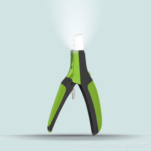 LED Light Replaceable Stainless Steel Blade Pet Nail Clippers Trimmer with Hidden File for Dogs